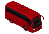 Roter Kampagnenbus