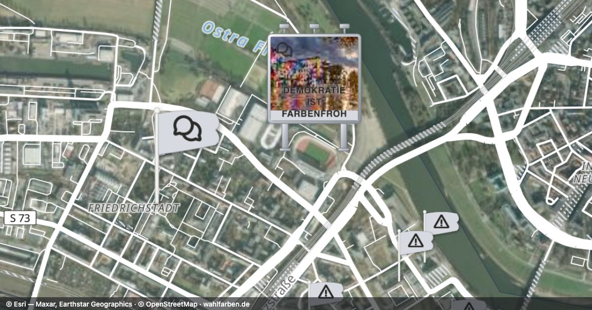 Kartenausschnitt des Gebiets 01067