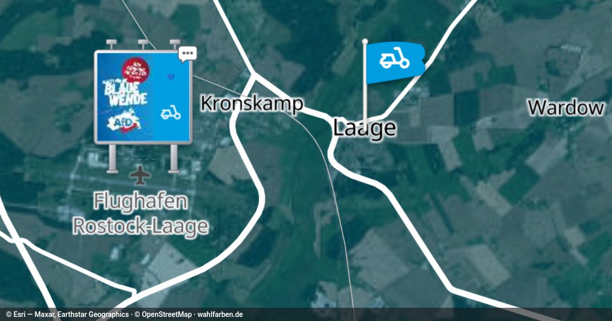 Kartenausschnitt des Gebiets 18299