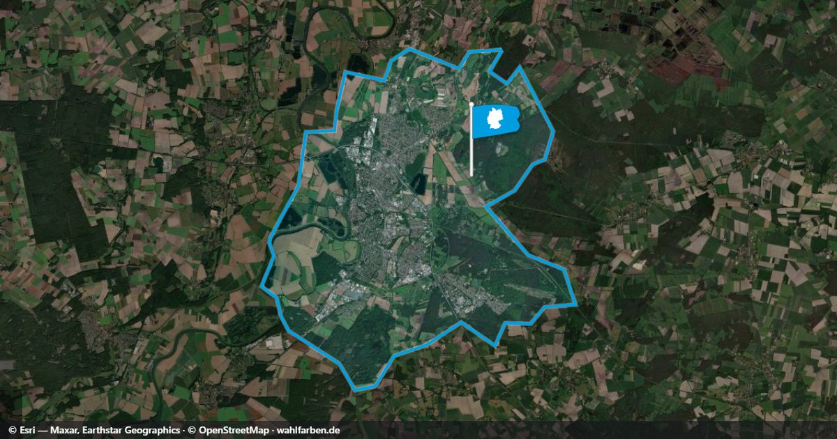 Kartenausschnitt des Gebiets 31582