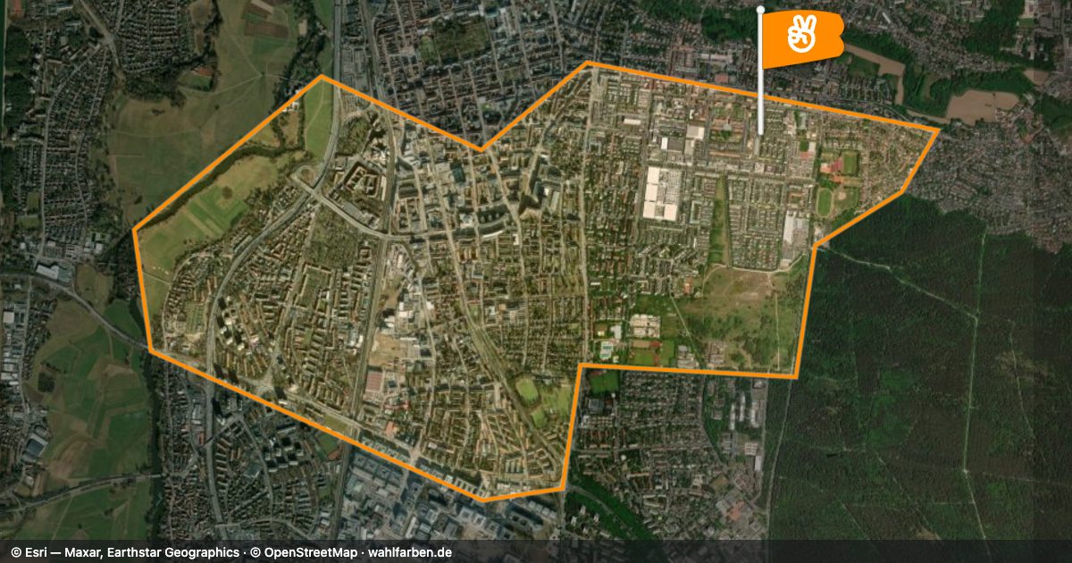Kartenausschnitt des Gebiets 91052